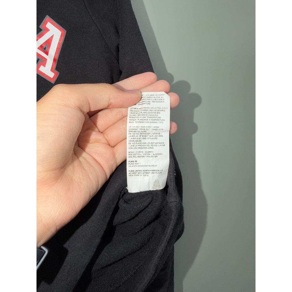 Puma Kids Black Logo Hoodie Youth Size 5 Pullover Sweatshirt - Picture 4 of 4